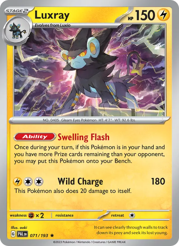 Luxray 071 Paldea Evolved (SV2) Pokemon Card