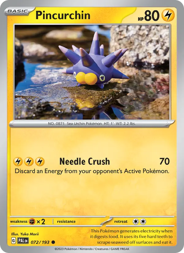 Pincurchin 072 Paldea Evolved (SV2) Pokemon Card