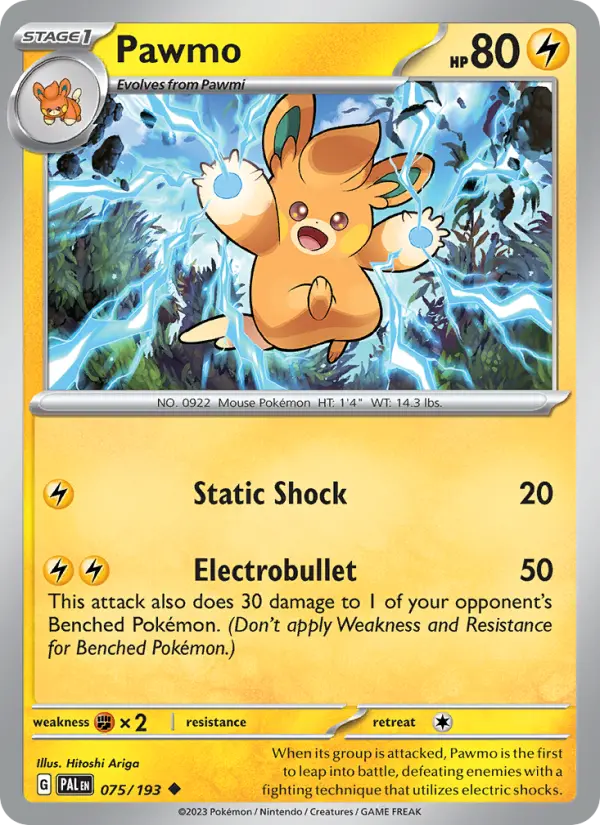 Pawmo 075 Paldea Evolved (SV2) Pokemon Card