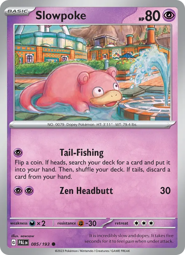 Slowpoke 085 Paldea Evolved (SV2) Pokemon Card