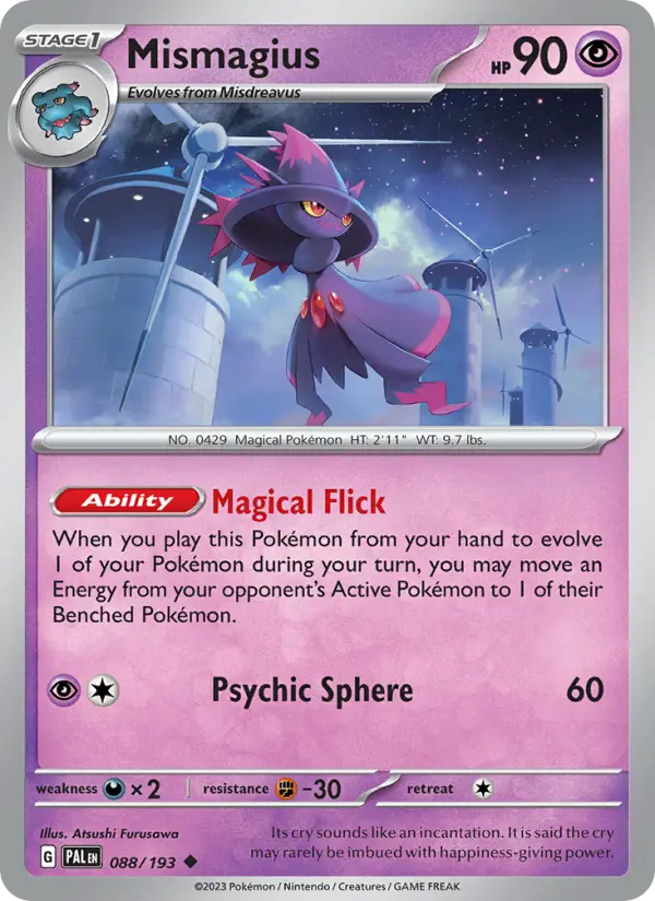 Mismagius 088 Paldea Evolved (SV2) Pokemon Card