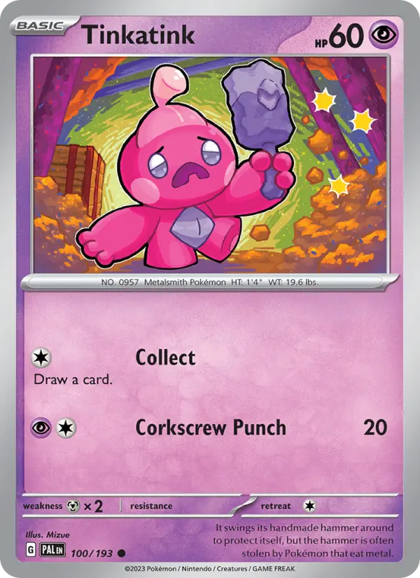 Tinkatink 100 Paldea Evolved (SV2) Pokemon Card