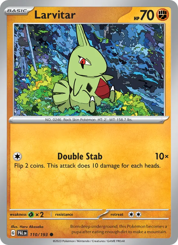 Larvitar 110 Paldea Evolved (SV2) Pokemon Card