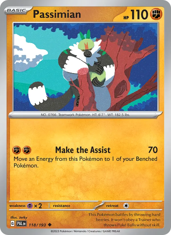 Passimian 118 Paldea Evolved (SV2) Pokemon Card