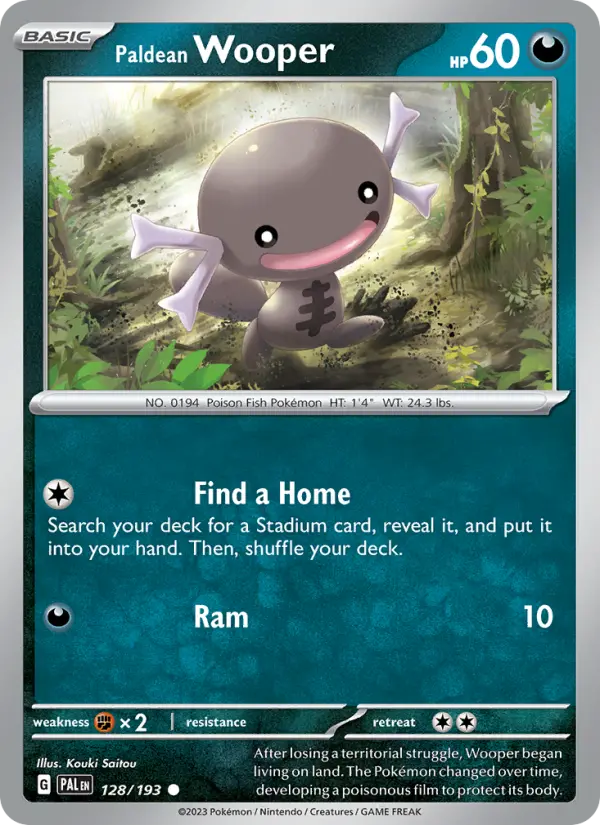 Paldean Wooper 128 Paldea Evolved (SV2) Pokemon Card