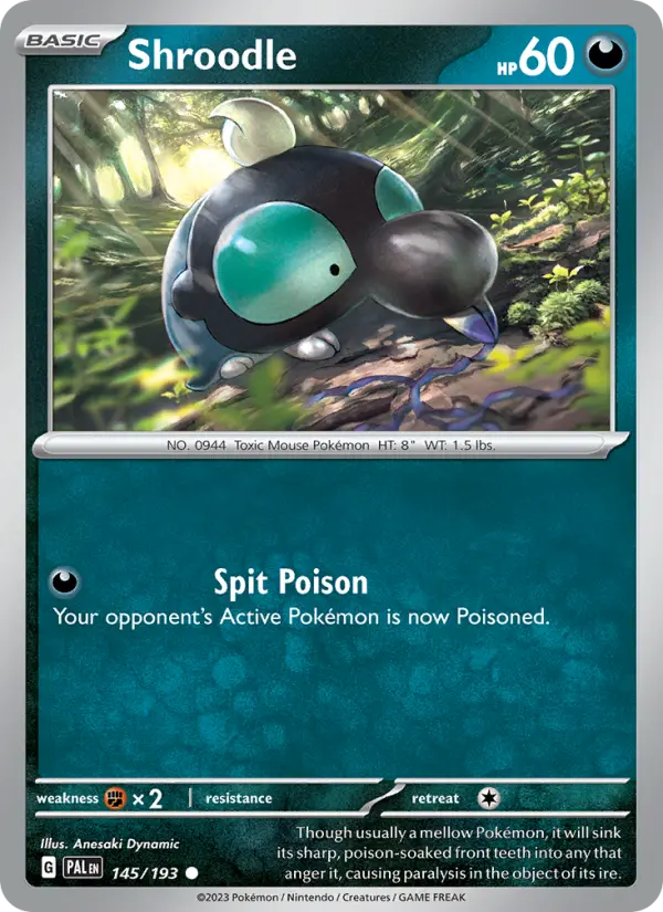 Shroodle 145 Paldea Evolved (SV2) Pokemon Card
