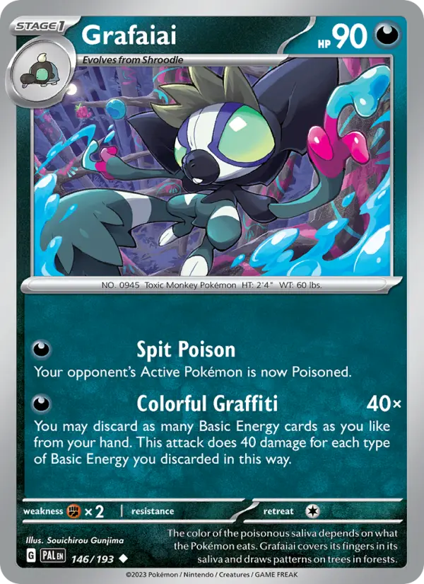 Grafaiai 146 Paldea Evolved (SV2) Pokemon Card