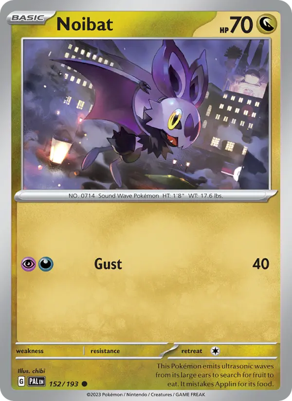 Noibat 152 Paldea Evolved (SV2) Pokemon Card