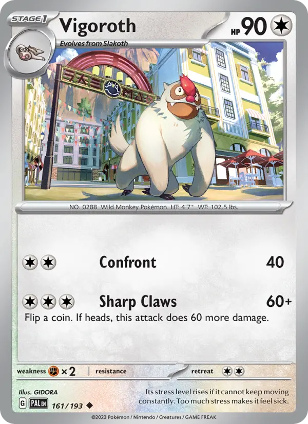 Vigoroth 161 Paldea Evolved (SV2) Pokemon Card