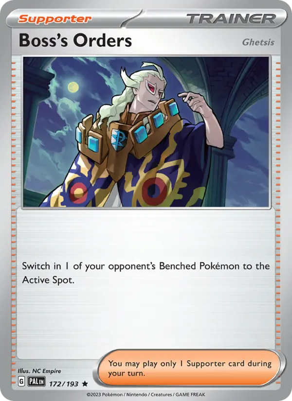 Boss's Orders 172 Paldea Evolved (SV2) Pokemon Card