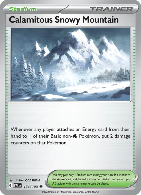 Calamitous Snowy Mountain 174 Paldea Evolved (SV2) Pokemon Card