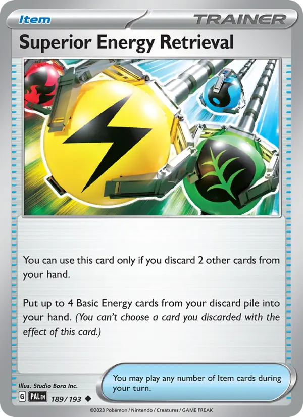 Superior Energy Retrieval 189 Paldea Evolved (SV2) Pokemon Card