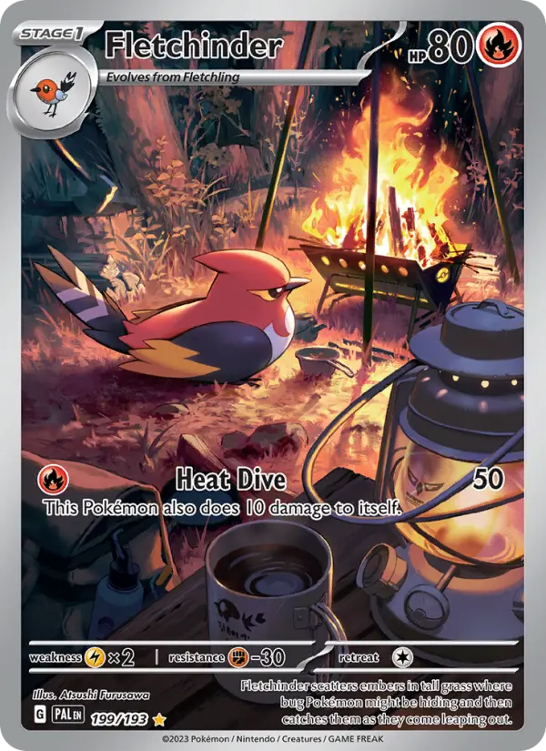 Fletchinder 199 Paldea Evolved (SV2) Pokemon Card