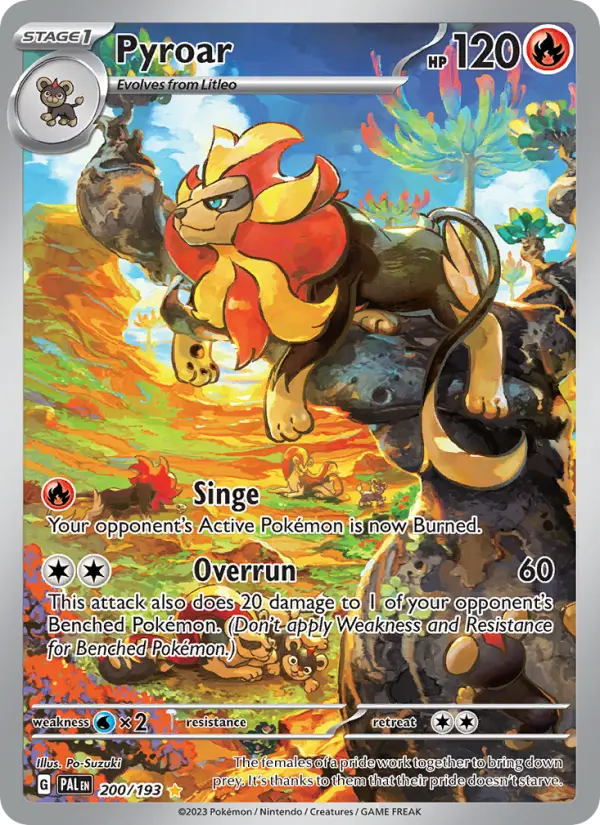 Pyroar 200 Paldea Evolved (SV2) Pokemon Card