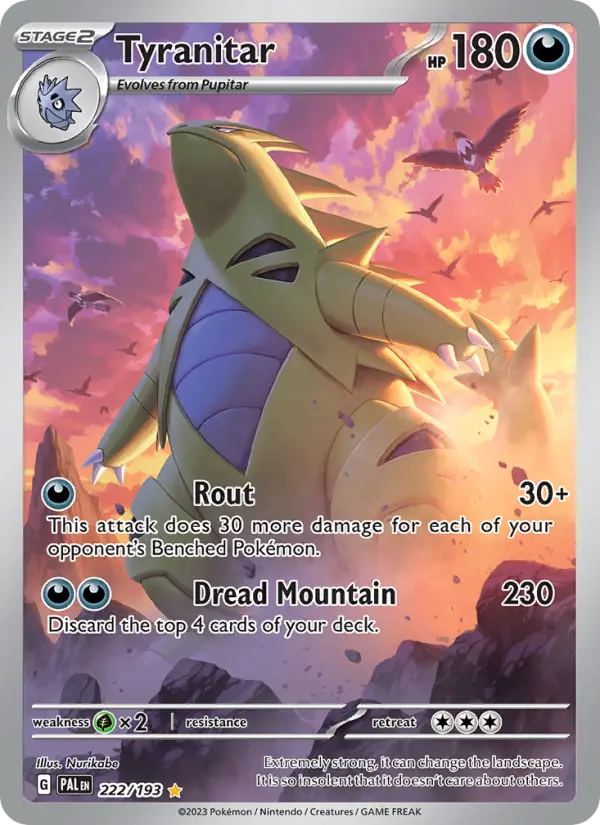 Tyranitar 222 Paldea Evolved (SV2) Pokemon Card