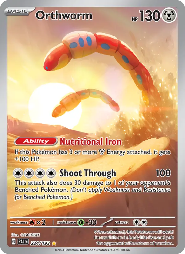 Orthworm 224 Paldea Evolved (SV2) Pokemon Card