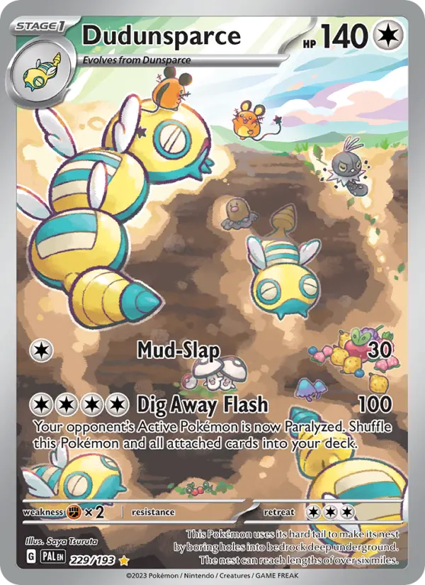 Dudunsparce 229 Paldea Evolved (SV2) Pokemon Card