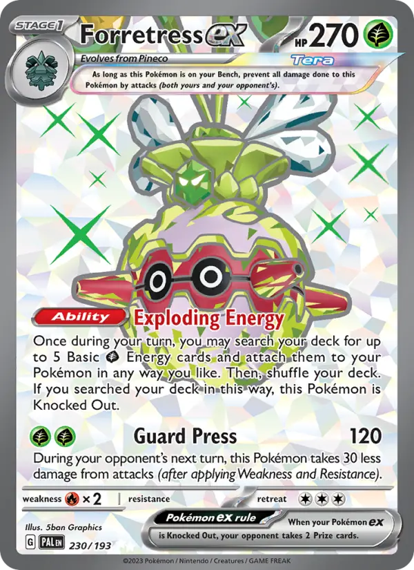 Forretress ex 230 Paldea Evolved (SV2) Pokemon Card