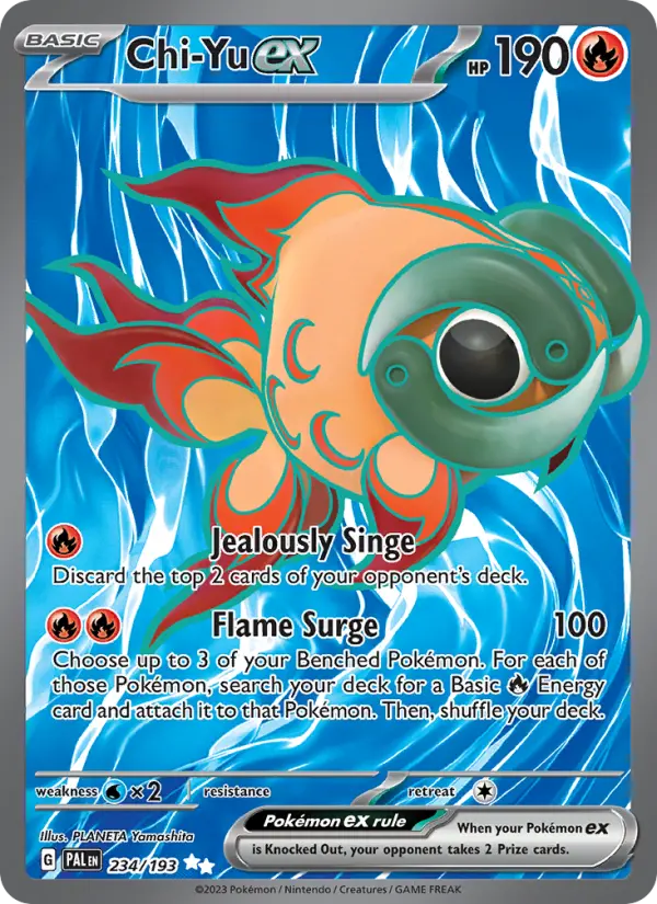 Chi-Yu ex 234 Paldea Evolved (SV2) Pokemon Card