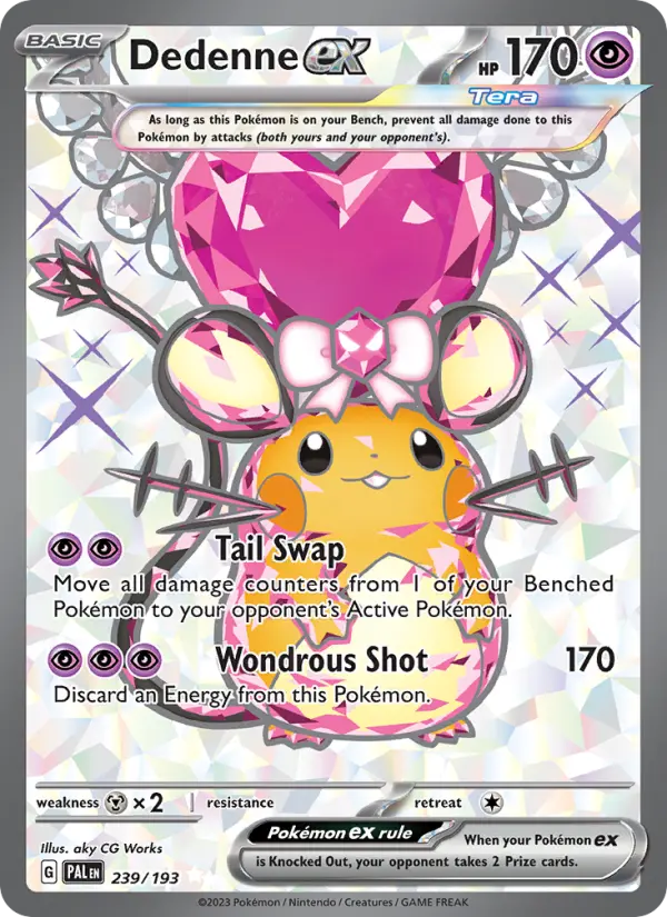 Dedenne ex 239 Paldea Evolved (SV2) Pokemon Card