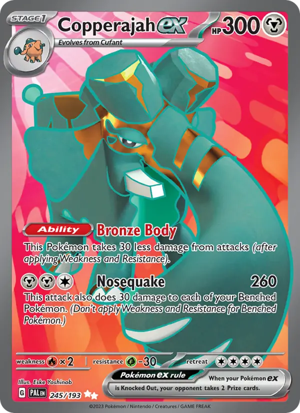 Copperajah ex 245 Paldea Evolved (SV2) Pokemon Card