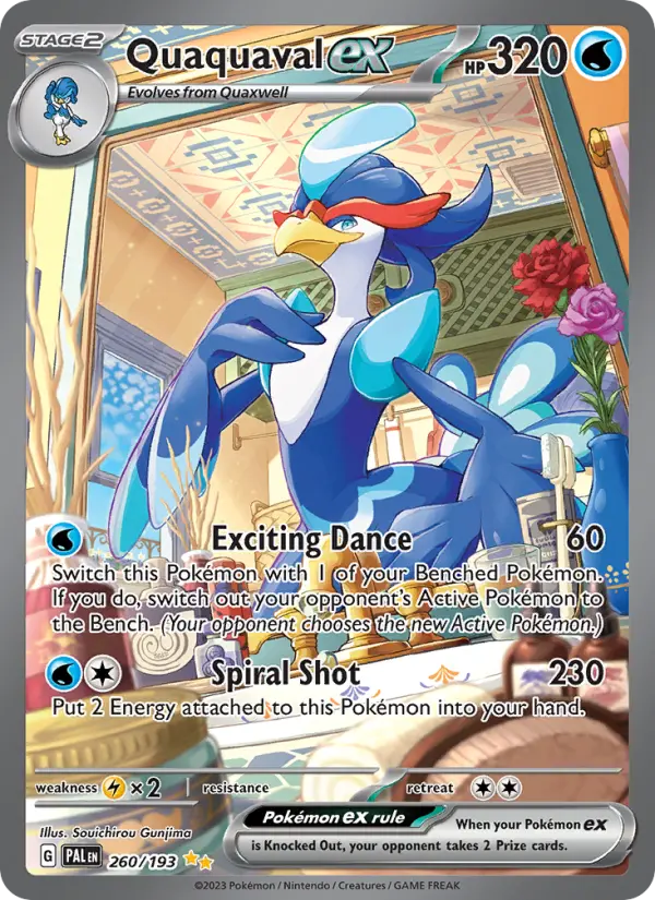 Quaquaval ex 260 Paldea Evolved (SV2) Pokemon Card