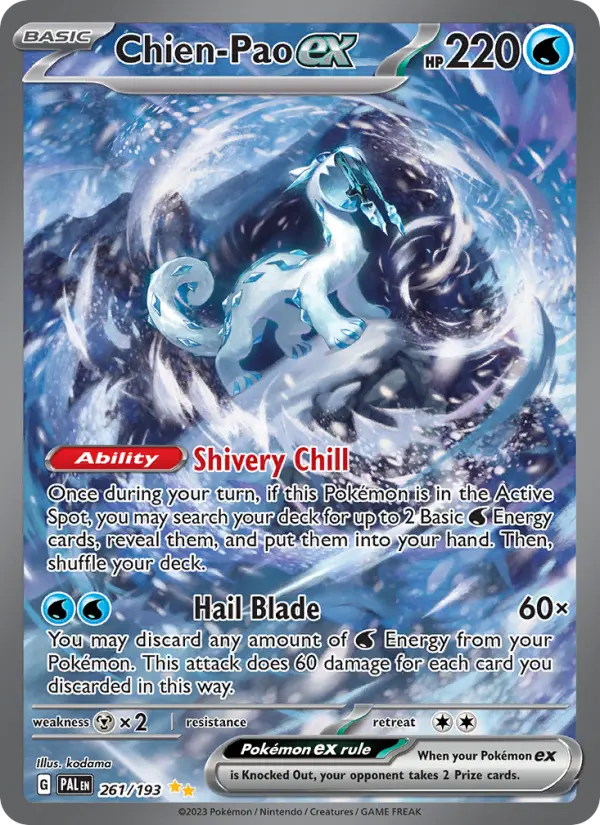 Chien-Pao ex 261 Paldea Evolved (SV2) Pokemon Card