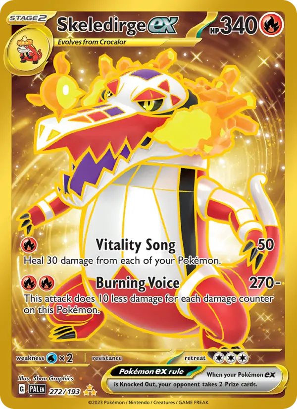 Skeledirge ex 272 Paldea Evolved (SV2) Pokemon Card