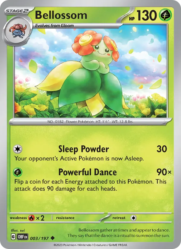 Bellossom 003 Obsidian Flames (SV3) Pokemon Card