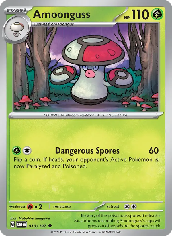 Amoonguss 010 Obsidian Flames (SV3) Pokemon Card