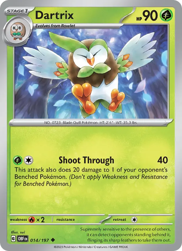Dartrix 014 Obsidian Flames (SV3) Pokemon Card