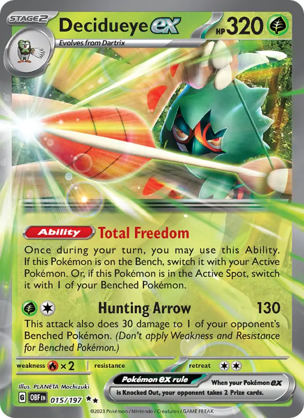 Decidueye ex 015 Obsidian Flames (SV3) Pokemon Card
