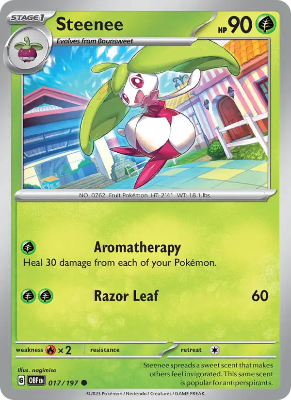 Steenee 017 Obsidian Flames (SV3) Pokemon Card