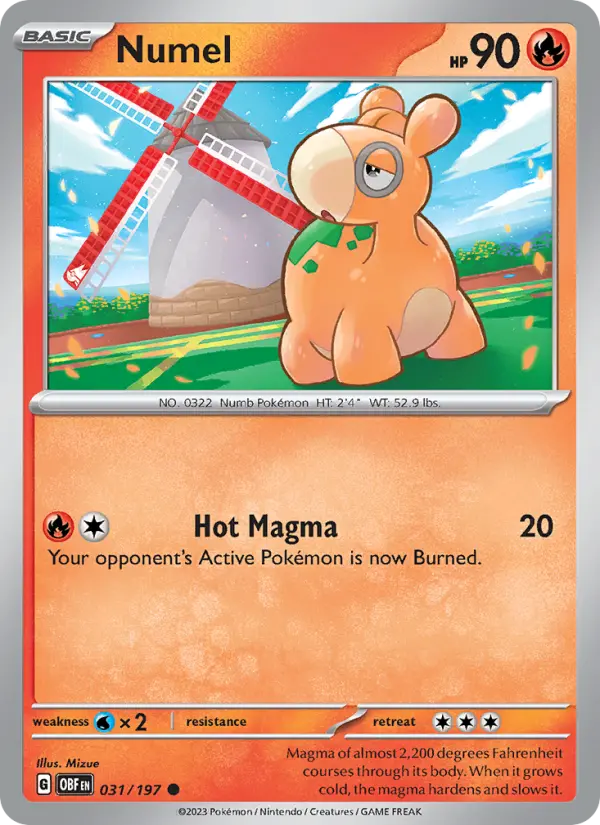 Numel 031 Obsidian Flames (SV3) Pokemon Card