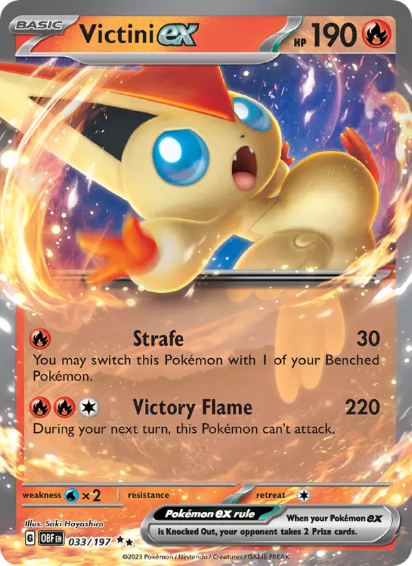 Victini ex 033 Obsidian Flames (SV3) Pokemon Card