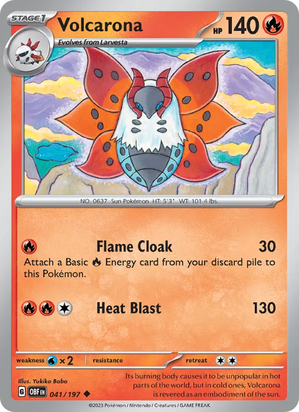 Volcarona 041 Obsidian Flames (SV3) Pokemon Card