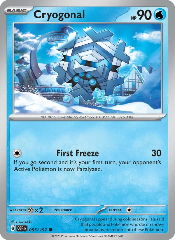 Cryogonal 055 Obsidian Flames (SV3) Pokemon Card