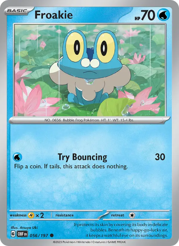 Froakie 056 Obsidian Flames (SV3) Pokemon Card
