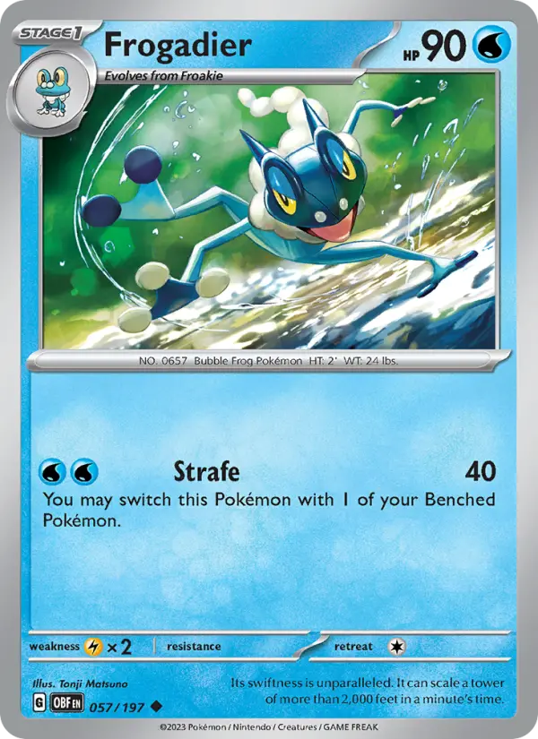 Frogadier 057 Obsidian Flames (SV3) Pokemon Card