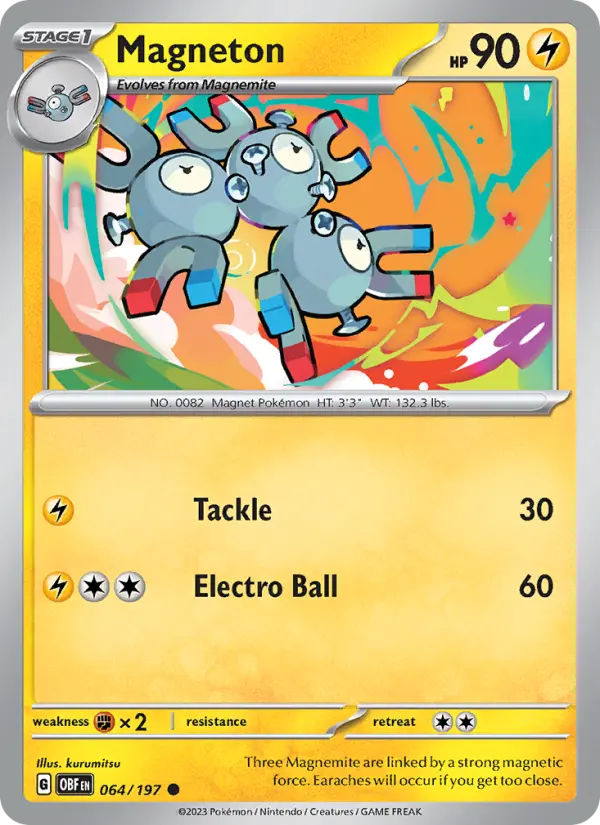 Magneton 064 Obsidian Flames (SV3) Pokemon Card