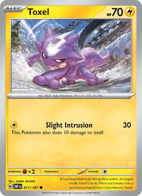 Toxel 071 Obsidian Flames (SV3) Pokemon Card