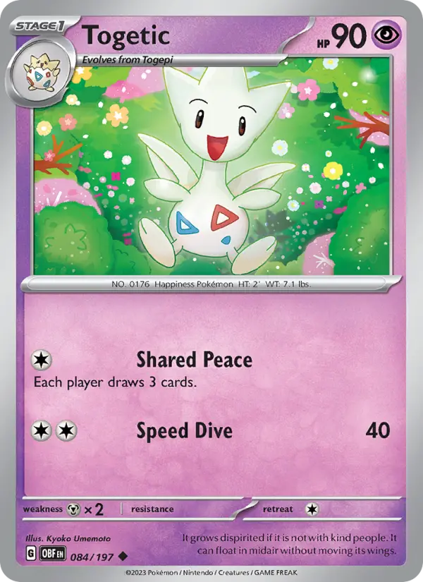 Togetic 084 Obsidian Flames (SV3) Pokemon Card