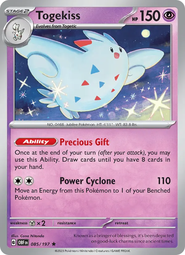 Togekiss 085 Obsidian Flames (SV3) Pokemon Card