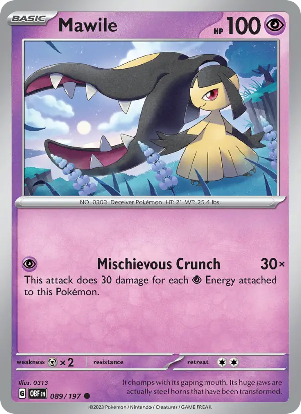 Mawile 089 Obsidian Flames (SV3) Pokemon Card