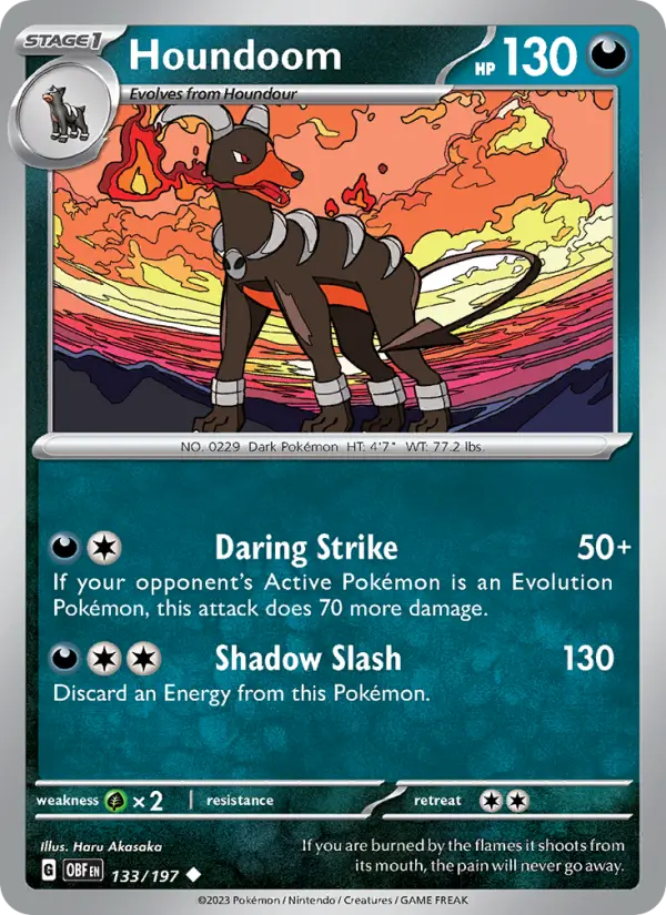 Houndoom 133 Obsidian Flames (SV3) Pokemon Card