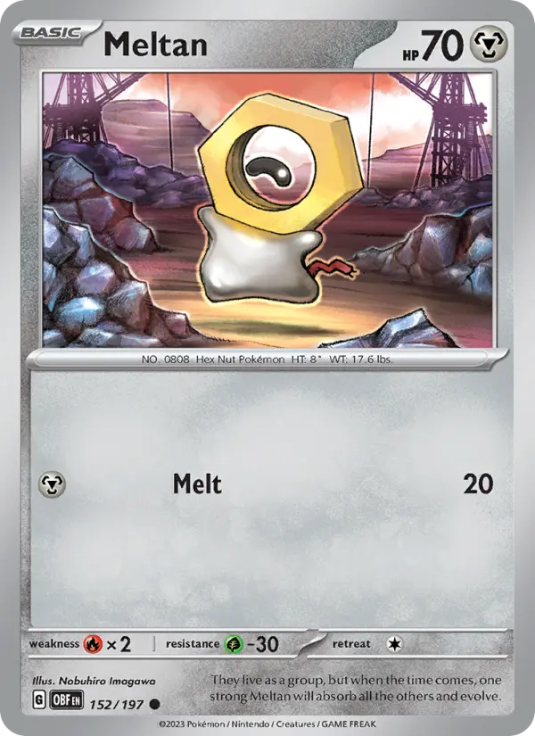 Meltan 152 Obsidian Flames (SV3) Pokemon Card