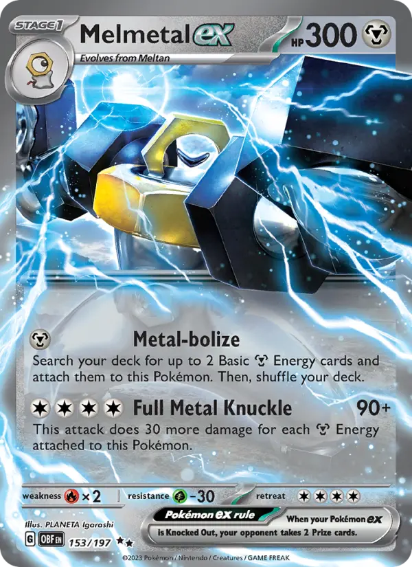 Melmetal ex 153 Obsidian Flames (SV3) Pokemon Card