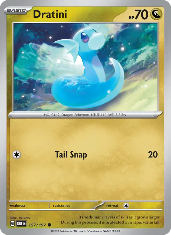 Dratini 157 Obsidian Flames (SV3) Pokemon Card