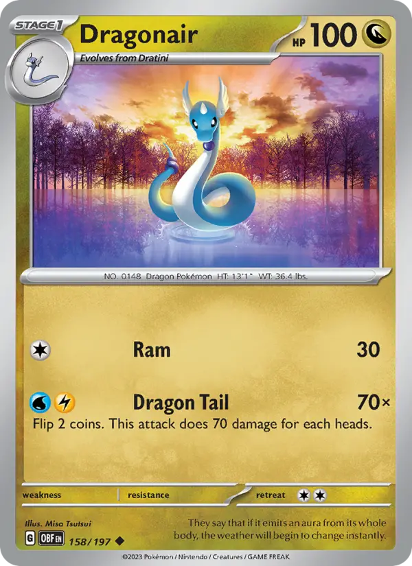 Dragonair 158 Obsidian Flames (SV3) Pokemon Card