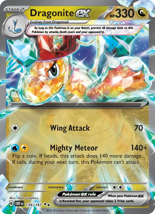 Dragonite ex 159 Obsidian Flames (SV3) Pokemon Card